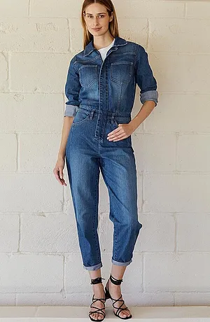 Im Trend - Jeans-Overall Barrel Fit - blau denim