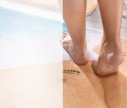 Badematten | farbenfrohen Badgarnituren und -teppiche