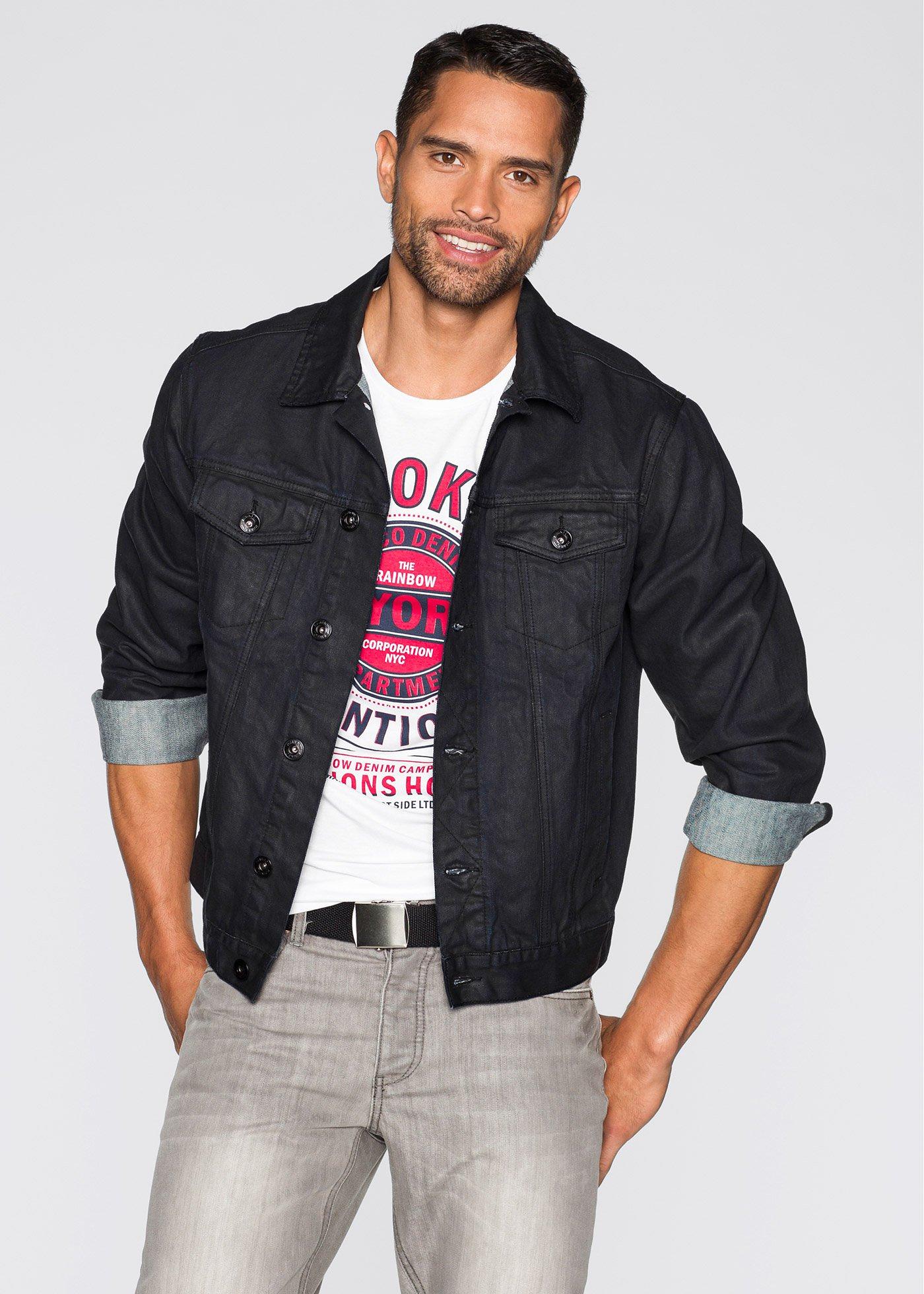 Veste en jean Regular Fit, RAINBOW, noir