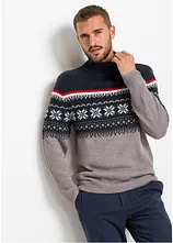 Norweger-Pullover mit Rollkragen