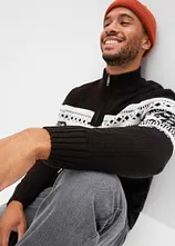 Norweger-Pullover mit Troyerkragen