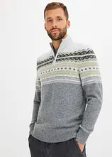 Norweger-Pullover mit Stehkragen