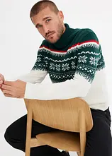 Norweger-Pullover mit Rollkragen