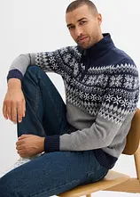 Norweger-Pullover mit Troyerkragen