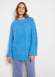 Oversize-Pullover mit Zopfmuster, bonprix