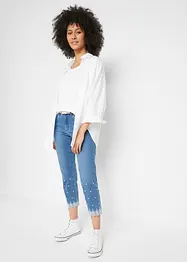 Capri Straight Jeans Mid Waist, bonprix