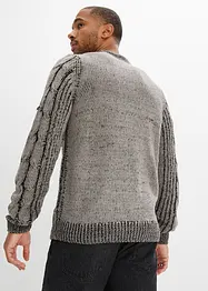 Grobstrick-Pullover mit Zopfmuster, bonprix