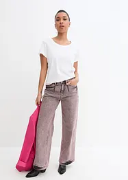 Wide Leg Jeans High Waist, Stretch, bonprix