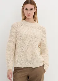 Wollpullover mit Zopfmuster, bonprix