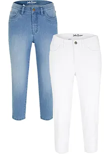 Capri-Jeans Slim, Mid Waist (2er Pack), bonprix