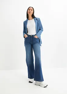 Wide Leg Jeans High Waist, Bio-Baumwolle, bonprix