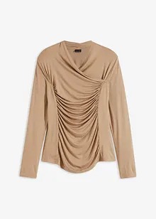 Langarmshirt mit asymmetrischem Kragen, bonprix