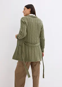 Longstrickjacke mit Zopfmuster, bonprix