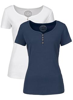 Kurzarm-Rippshirts (2er-Pack), John Baner JEANSWEAR Kurzarm-Rippshirts (2er-Pack), John Baner JEANSWEAR