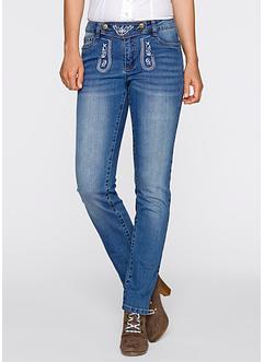 Trachtenjeans mit Stickerei und geradem Bein, bpc bonprix collection, blue stone Trachtenjeans mit Stickerei und geradem Bein, bpc bonprix collection, blue stone