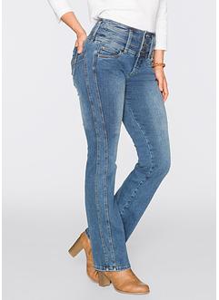 Stretch-Jeans "Bauch- Beine- Po" in Super-Stretch-Material, BOOTCUT, John Baner JEANSWEAR, blau Stretch-Jeans "Bauch- Beine- Po" in Super-Stretch-Material, BOOTCUT, John Baner JEANSWEAR, blau