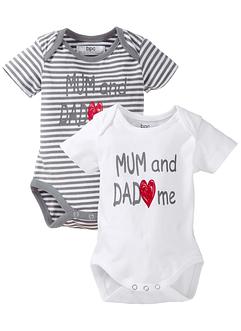 Baby Kurzarmbody (2er-Pack) Bio-Baumwolle, bpc bonprix collection Baby Kurzarmbody (2er-Pack) Bio-Baumwolle, bpc bonprix collection