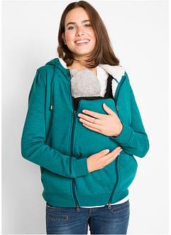 Umstands-Sweatjacke mit Baby-Einsatz und flauschiger Innenseite, bpc bonprix collection Umstands-Sweatjacke mit Baby-Einsatz und flauschiger Innenseite, bpc bonprix collection