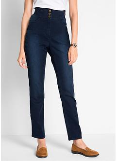 Hoch geschnittene Stretch-Jeans mit Smok-Einsätzen, bpc bonprix collection Hoch geschnittene Stretch-Jeans mit Smok-Einsätzen, bpc bonprix collection