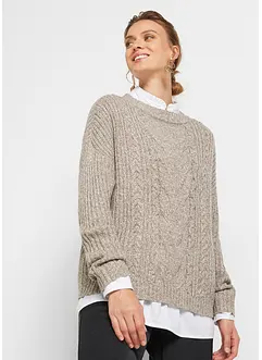 Pullover mit Zopfmuster, bonprix