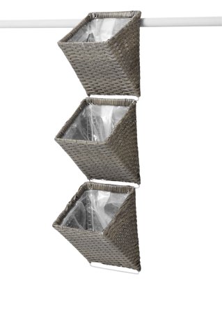 Pflanzkübel (3-tlg.Set) in grau von vorne - bpc living bonprix collection