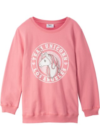 Oversize-Sweatshirt in rosa von vorne - bpc bonprix collection