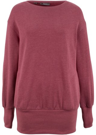 Oversize-Sweatshirt, langarm in rot von vorne - bpc bonprix collection