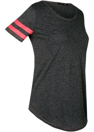 Sport-T-Shirt, kurzarm in schwarz von der Seite - bpc bonprix collection