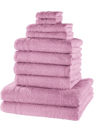 Handtuch Set (10-tlg. Set) in rosa - bpc living bonprix collection