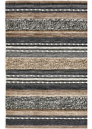 Kelim-Teppich mit Hoch-Tiefstruktur in grau - bonprix Kelim-Teppich mit Hoch-Tiefstruktur in grau - bonprix