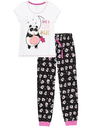 Pyjama in schwarz von vorne - bonprix Pyjama in schwarz von vorne - bonprix