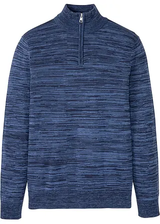Troyer Pullover mit Baumwolle in blau von vorne - bonprix Troyer Pullover mit Baumwolle in blau von vorne - bonprix