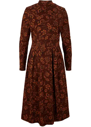 Jerseykleid mir Druck, langarm in braun von vorne - bonprix Jerseykleid mir Druck, langarm in braun von vorne - bonprix
