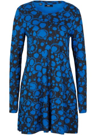 Bedrucktes Longshirt, langarm  in blau von vorne - bpc bonprix collection