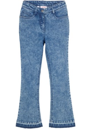 Mädchen Stretch-Jeans, flared in blau von vorne - John Baner JEANSWEAR