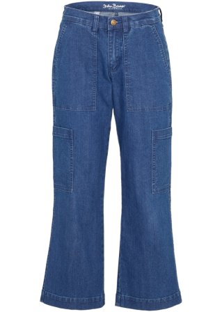 7/8-Worker-Stretch-Jeans in blau von vorne - John Baner JEANSWEAR