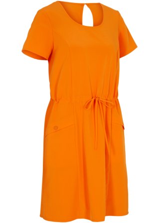 Schnelltrocknendes Kleid aus Funktionsmaterial in orange von vorne - bpc bonprix collection