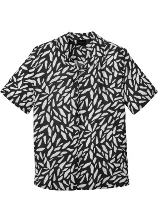 Crinkle Kurzarmhemd  in weiß von vorne - bpc selection