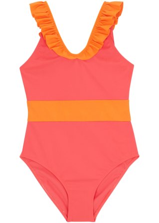 Mädchen Badeanzug in pink von vorne - bpc bonprix collection