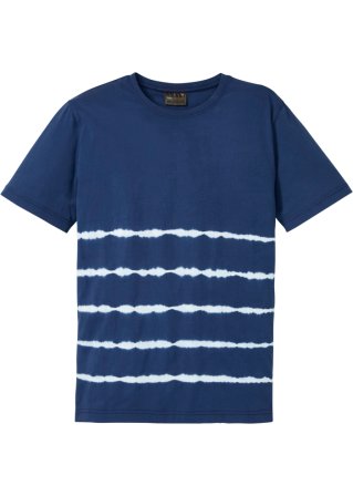 T-Shirt Batik in blau von vorne - bpc selection