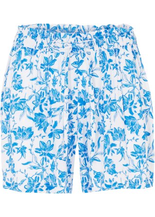 Shorts mit Bindeband aus nachhaltiger Viskose  in weiß von vorne - bpc bonprix collection