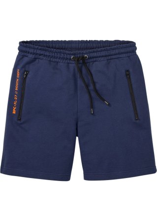Sweat-Shorts in blau von vorne - bpc bonprix collection