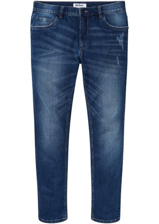 Slim Fit Stretch-Jeans, Straight in blau von vorne - John Baner JEANSWEAR
