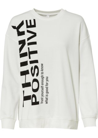 Sweatshirt mit Wording in weiß von vorne - RAINBOW
