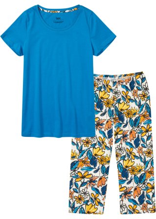Capri Pyjama  in beige von vorne - bpc bonprix collection
