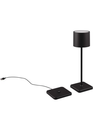 Tischleuchte mit USB Anschluss in schwarz - bpc living bonprix collection