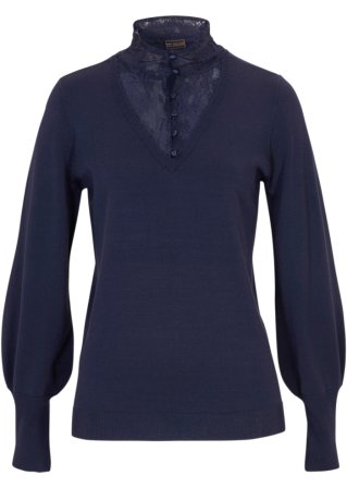 Pullover  in blau von vorne - bpc selection premium