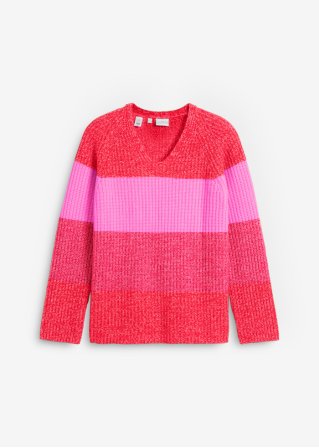 Wollpullover mit Good Cashmere Standard®-Anteil in rot von vorne - bonprix PREMIUM