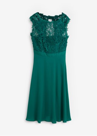 Kleid mit Spitze in grün von vorne - bpc selection