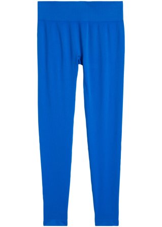 Seamless Sport-Leggings, knöchelfrei in blau von vorne - bpc bonprix collection